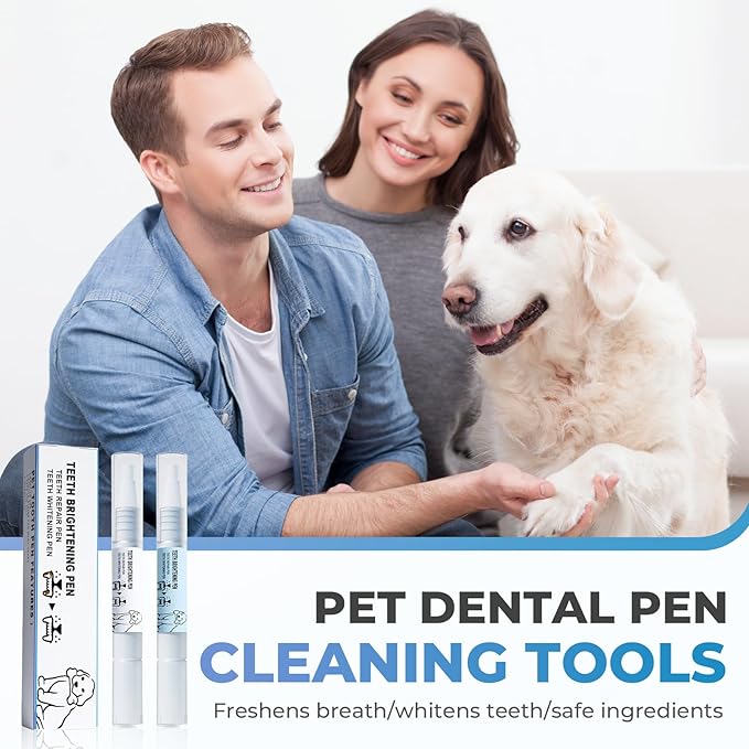 Pet Toothbrush Pen, 2025 Upgrade Pet Oral Repair Gel Dog Teeth Cleaning Pen, Pet Tooth Whitening & Cleaning Teeth Brightening Pens for Dog Cats Dental Care Fresh Breath (2)