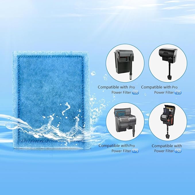 4 Pack Aquarium Filter Cartridge Rite-Size B Filter Cartridges Compatible with PRO Power Filters 100/125/175 Power Filter 150
