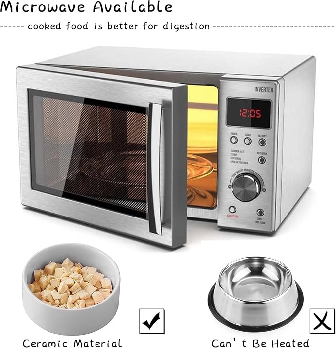 Petygooing 28 OZ Grey Elevated/Raised Ceramic Dog Bowl for Small and Medium Breeds, Dog Food Water Dish with Stand,Pet Feeding Bowl with Anti Slip Rubber for Cats Small and Medium Dogs (3.6 Cups)