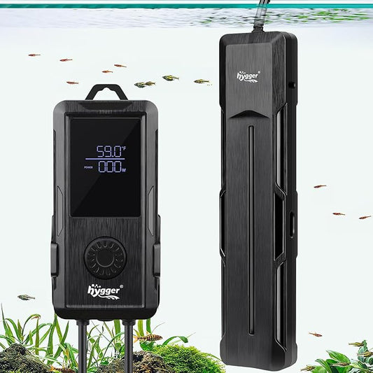 hygger Aquarium Heater 500W/800W/1000W,Fish Tank Heater with Danger Warning Automatically Stops Heating System and Digital LED Controller,for Freshwater or Saltwater 80-220 Gallon Tank