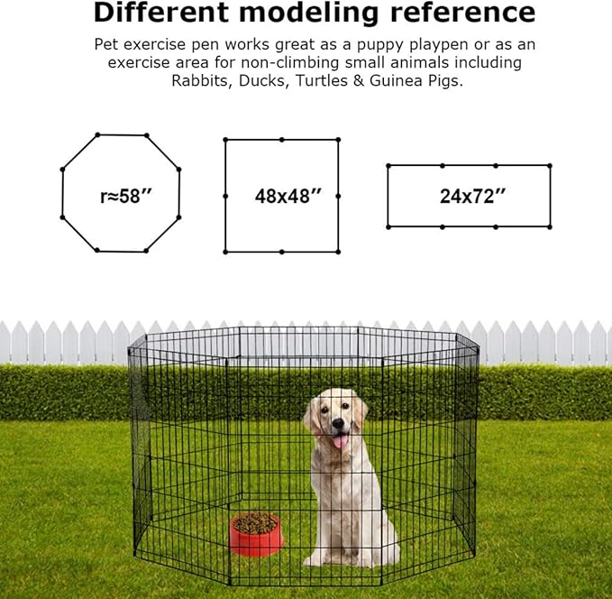 BestPet 36" Tall Dog Playpen Crate Fence Pet Kennel Play Pen Exercise Cage