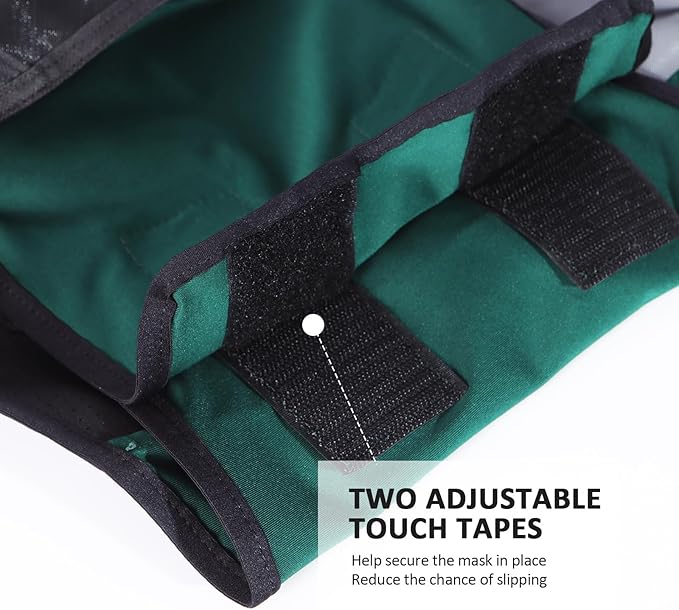 Horse Fly Mask Large Space Breathable UV Protection Equine Mask with Reflective Features on Ears Hunter Green M