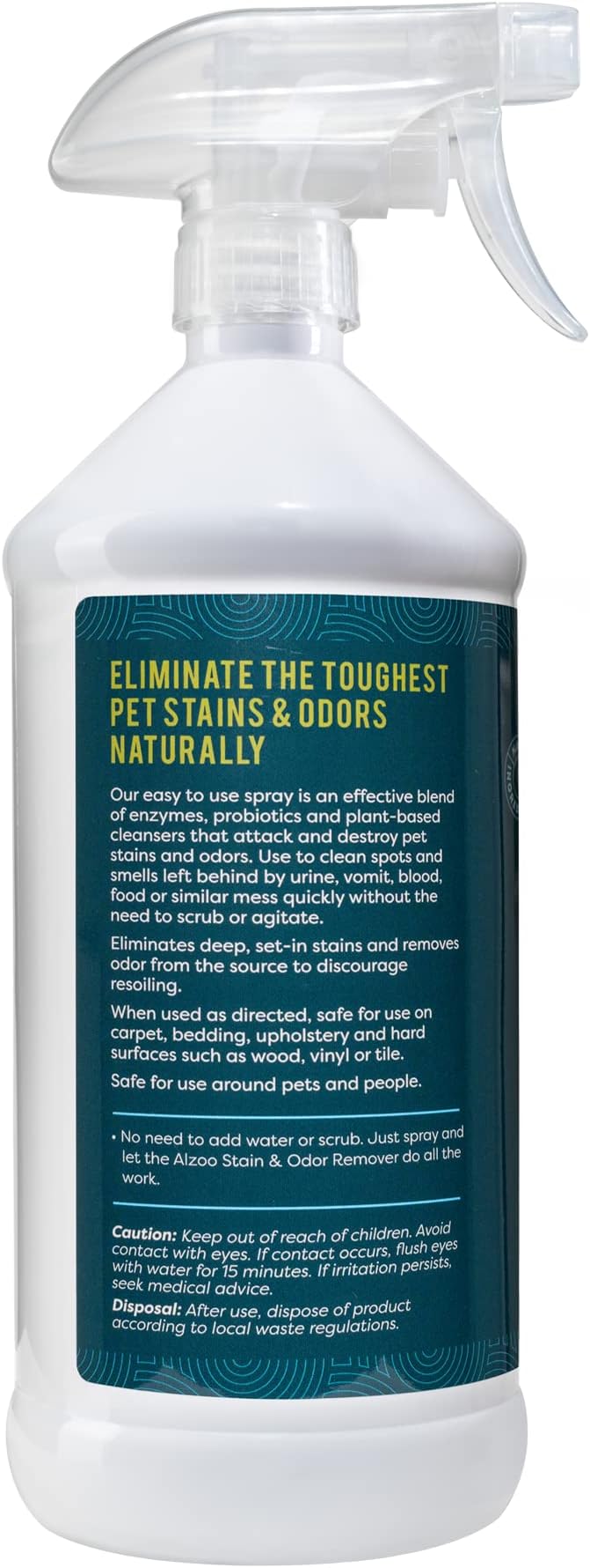 Stain & Odor Remover, Quickly Lifts & Dissolves Pet Stains & Helps Eliminate Odors, 100% Plant-Based Active Ingredients, Lavender Vanilla Scent, 32 Fl. Oz Spray Bottle