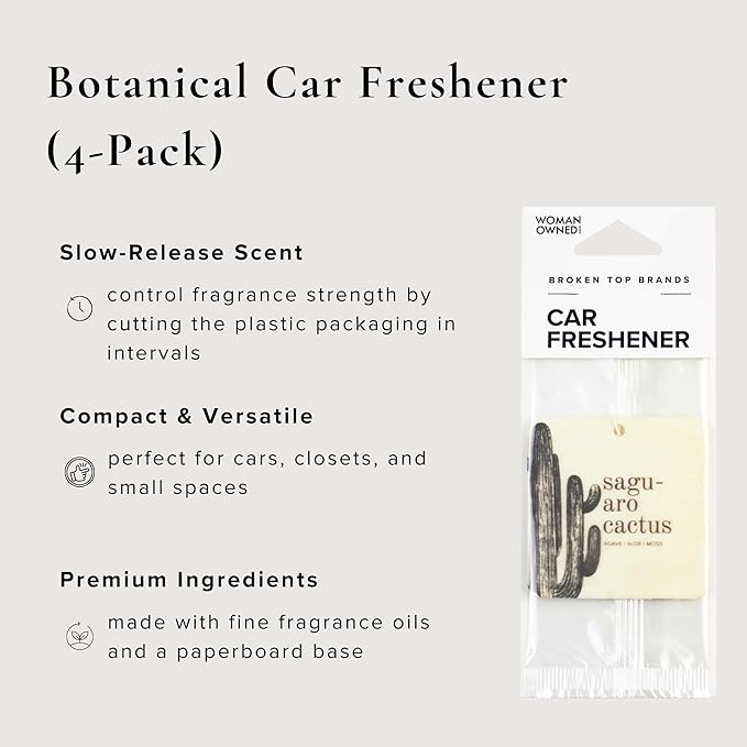 Saguaro Cactus Car Air Fresheners, 4 Pack