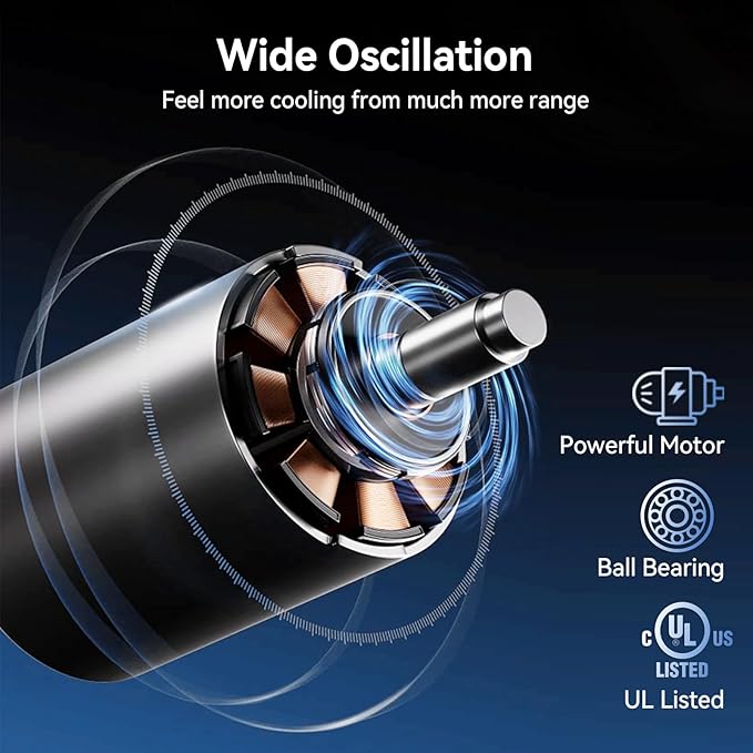 24 Inch Industrial Wall Fan Oscillating, 7800 CFM Commercial Metal Wall Mount Fans with Poweful Motor, 3 Speed, Heavy Duty Indoor for Warehouse, Workshops, and Garage, UL Listed