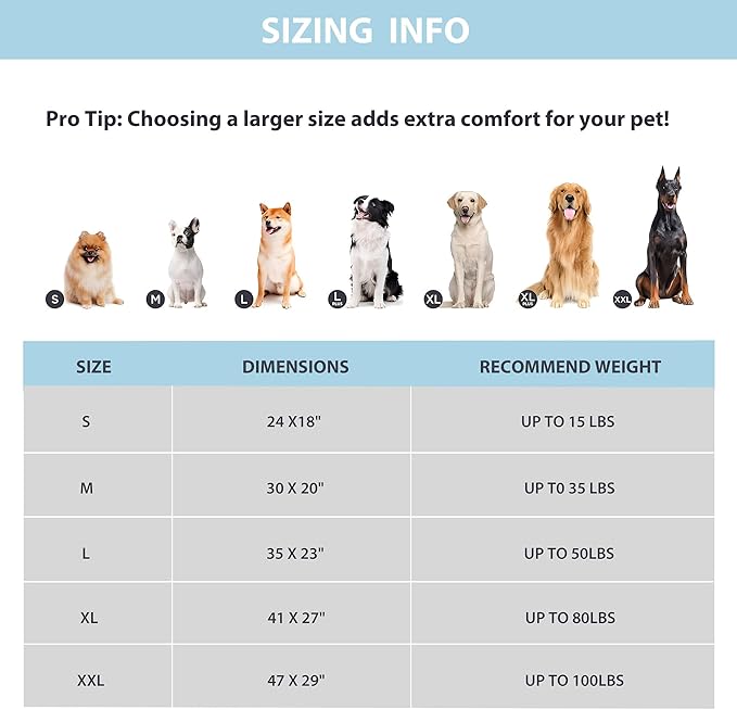 Dog Cooling Mat for Large Dogs - 41x27 Orthopedic Memory Foam Pet Pad for Summer, QMAX>0.5, Washable Premium Comfort Crate Pad for Your Furry Companion, Grey