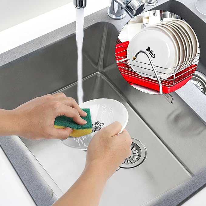 6 Pack Cat Food Bowl, Ceramic Cat Bowls, Anti Whisker Fatigue Cats Bowl Set,5.5 Inches Shallow Wide Kitten Plates for Food and Water (Cat's Paw+Fishbone)