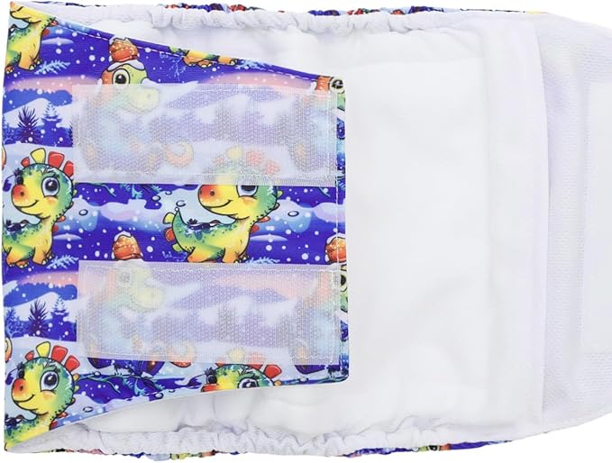 CuteBone Dog Diapers Male Belly Bands 3 Pack for Male Dogs Reusable Puppy Wraps DM65S