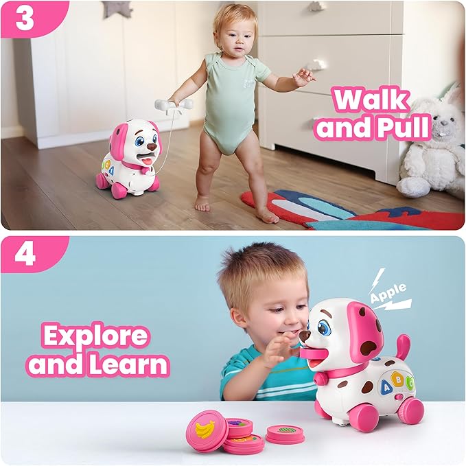 Puppy Toy for 1 Year Old Girl Gift, Musical Baby Toy 6-12-18 Month, First Birthday Gifts for 1 Year Old Girl Boy, Educational Infant Toys for 7 8 9 10-12 Month