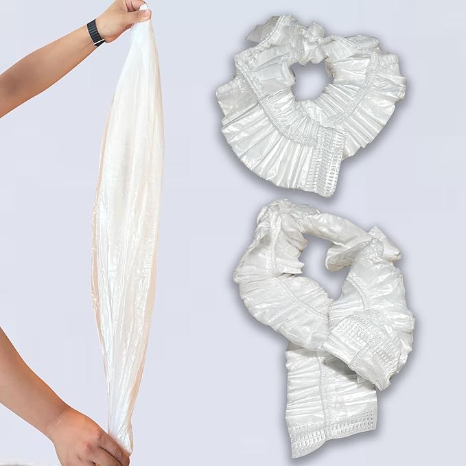 50 Pack Litter Box Liners Compatible with Lifewit Litter Box Cat, Elastic Band Trash Bags for Disposal of Cat Waste, Waterproof and Leak Proof (Clear)