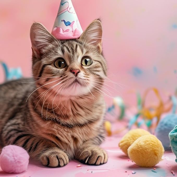 50PCS 1 Inch Cat Toys Balls Kitten Cat Pom Pom Balls Soft Cat Puff Ball Toys Rolling Interactive Cat Toy Ball Cat Nip Balls Fuzzy Balls for Cats Creative Crafts Decorations Assorted Color