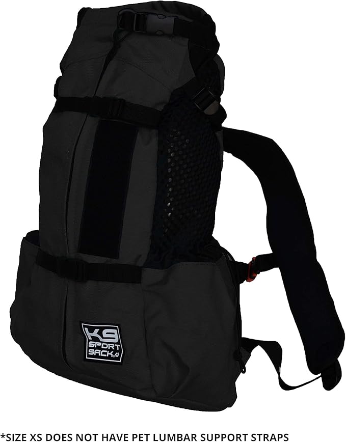 K9 Sport Sack Air 2 - X-Small, Jet Black - Ideal for Dogs with 9-12” Back Length - Durable, Breathable Backpack-Style Carrier - Perfect for Walks, Short Hikes & Public Transportation