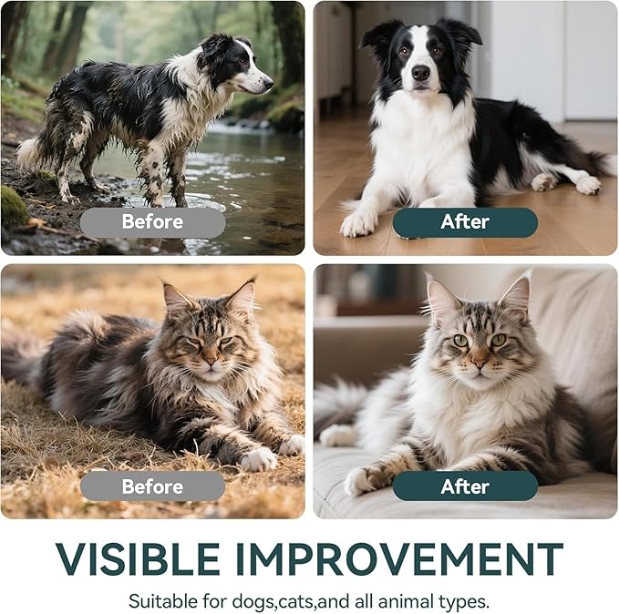 WLP Cleaning & Deodorizing Glove Bath Wipes for Dogs and Cats, Hypoallergenic Nourish Fur Aloe Extract Jojoba Oil Pet Grooming Wipes for Daily and Travel (24 PCS)