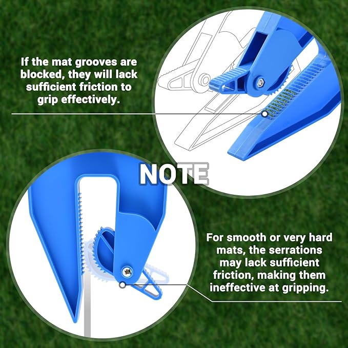 Pair of Mat Grippers for Horse Stall Mat, Effortless Mat Movers Tool, Stall Mat Puller for Horse Mat, Rubber Gym Mat & Trailer Mat