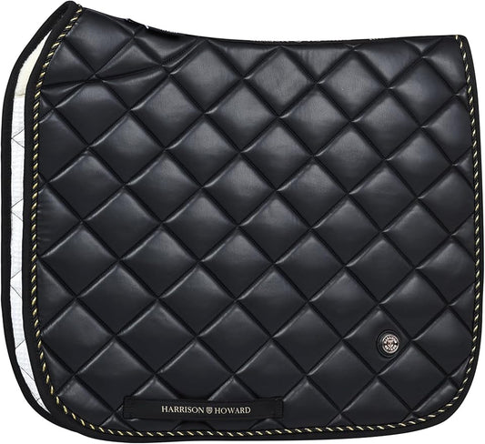 Harrison Howard Dressage Saddle Pad High-Performance Leather Saddle Pad for Horse Riding with Excellent Shock Absorption