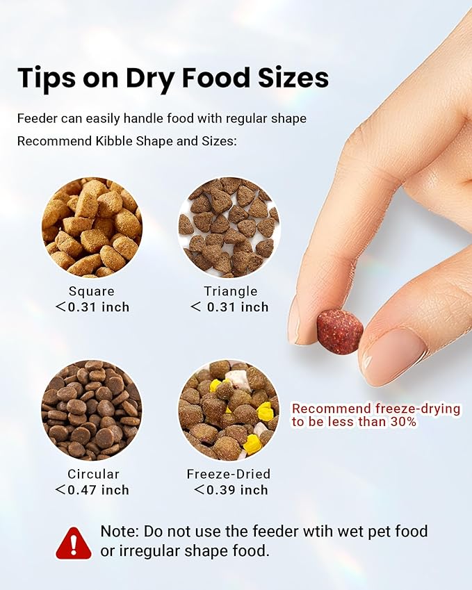 Automatic Cat Feeder for 3 Cats, 6L/25 Cups Smart WiFi Pet Feeder, Strong Anti-Jam System, Dual-Effect Desiccant Cat Food Dispenser, with 10S Voice Recorder for Cats and Small Dog(White)