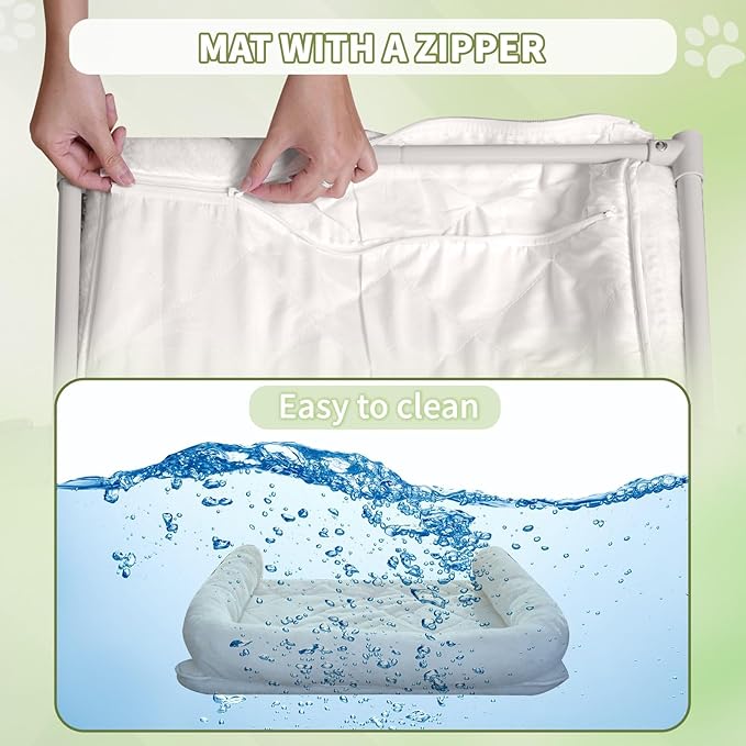 Cat Window Perch, Adjustable Cat Hammock for Large Cats, Mounts on Window Sills, Bedside, or Glass, Easy Installation and Removal, Washable Cushion Cover (20.5" W×15.7" L, Gray)