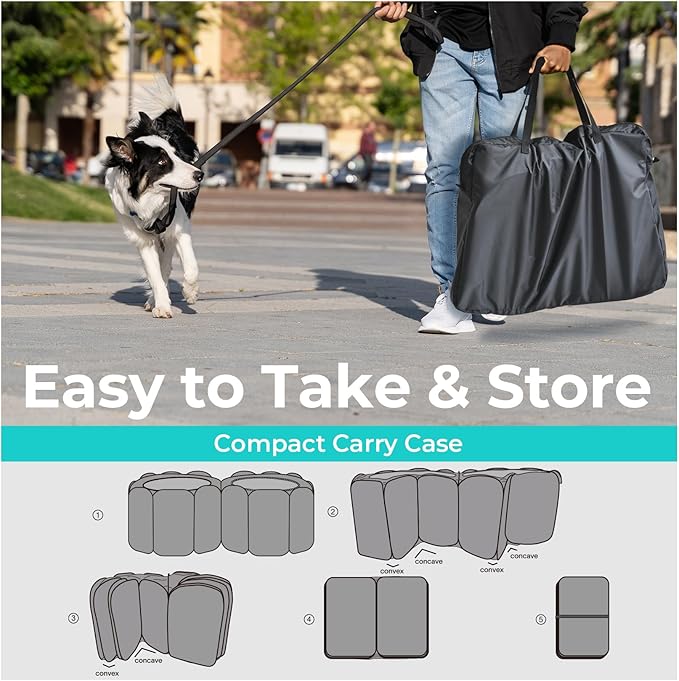 2-in-1 Cat Playpen, Pop Up Dog Pet Playpen for Indoor Outdoor Cats Enclosure, Portable Pet Playpen, Kitten Puppy Foldable Play Pen Cat Dog Tent Crate Cage Kennel(No Divider, Unified Space)