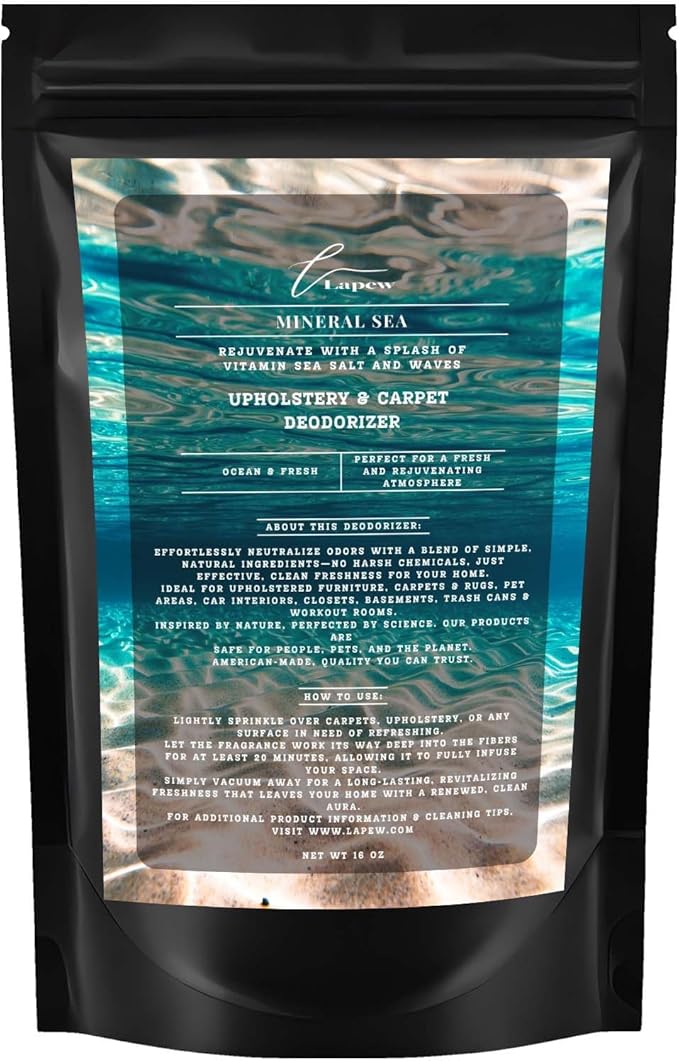Mineral Sea Carpet Freshener Powder: Powerful Odor Eliminator for Home, Upholstery Deodorizer, Carpet Deodorizer, Pet Urine, Cat Litter Box - Mineral Sea Fragrance