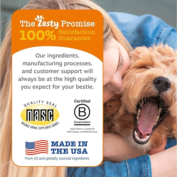 Zesty Paws Puppy Probiotics for Dogs - for Digestive Health, Gut Flora & Immune System Support - Dog Probiotics for Puppies with Bacillus subtilis & Pumpkin - 90 Count