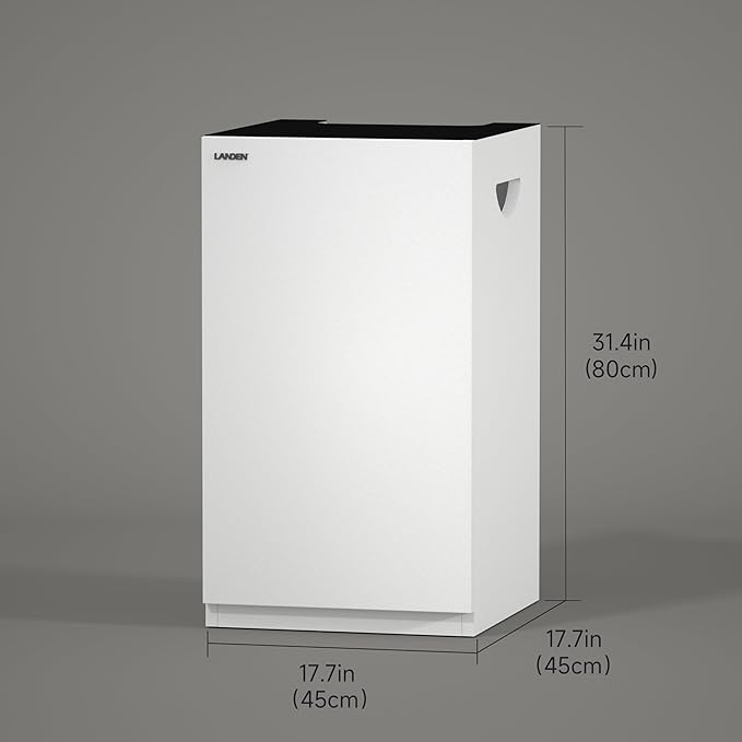 LANDEN Aquarium Wooden Stand and Cabinet for up to 20 Gal Tank, W17.7xD17.7xH31.5 in, Fish Reptile Sea Salt WaterTank Stand, Nano Foam Leveling Mat Included, Matte White Painted(Stand Only)