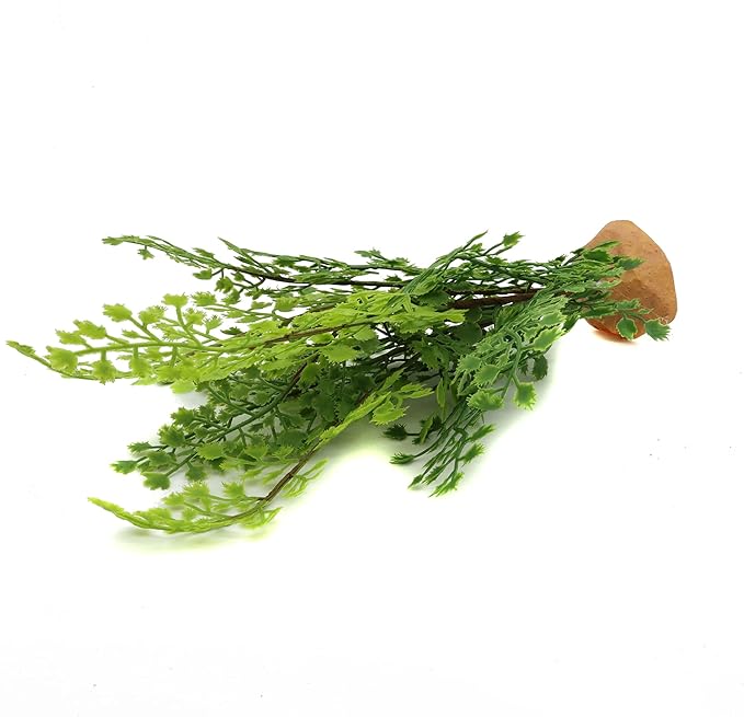 JIHAQUA Lifelike Reptile Tank Plant Decor - Realistic Artificial Plastic Plant for Terrariums and Pet Enclosures (Style A)