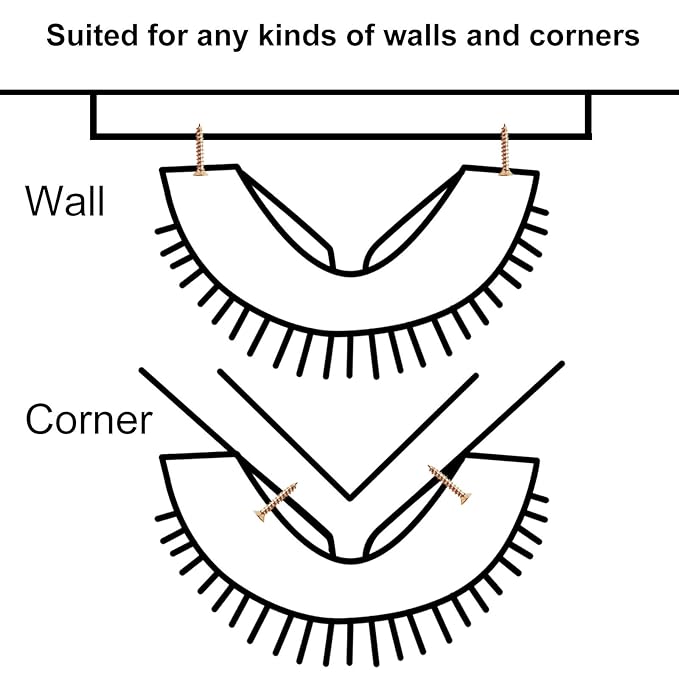 2 PACK Cat Self Grooming Corner Scratcher with Catnip, Massage Comb Brush for Long & Short Fur