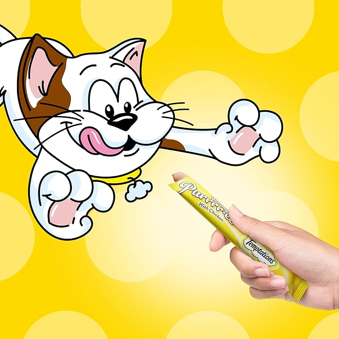 Temptations Creamy Puree Squeezable Lickable Wet Cat Treat with Chicken, Salmon, and Tuna Variety Pack, 0.42 oz. Tubes, 24 Count, Pack of 3 (72 Total)