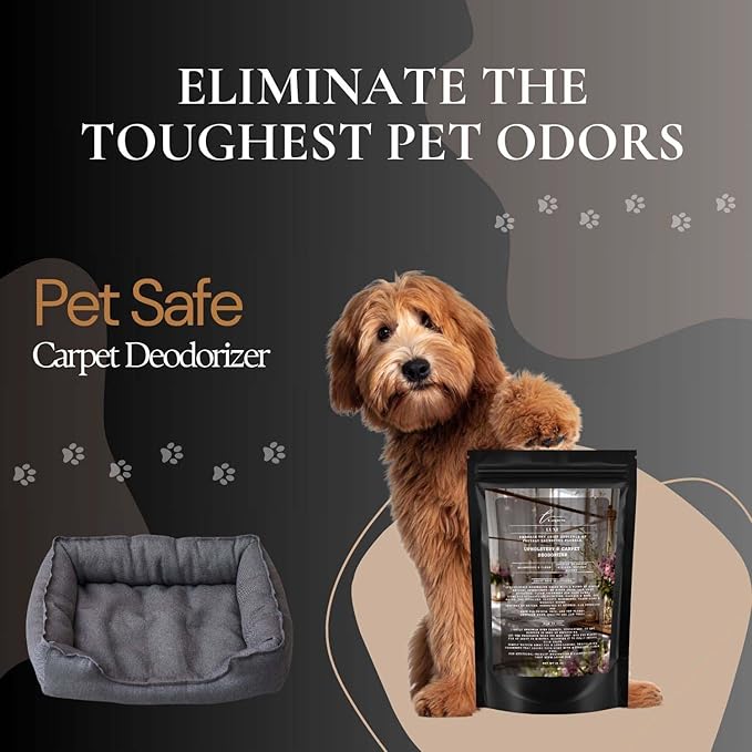 Luxe Carpet Freshener Powder: Powerful Odor Eliminator for Home, Upholstery Deodorizer, Carpet Deodorizer, Pet Urine, Cat Litter Box - Diva Fragrance