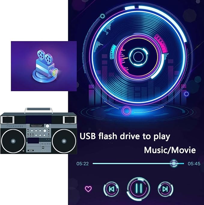 RV Backup Camera 10.1" 1080P Monitor & Built-in DVR for Truck Trailer Rear Side Front Reversing View Wired System FHD Image 4 Split Large Screen 64GB Record IP69 Waterproof Avoid Blind Spot Kit