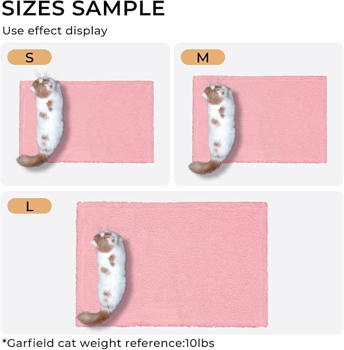 Luciphia 1 Pack 3 Calming Dog Blanket Fluffy Premium Fleece Pet Blankets Soft Sherpa Throw for Dogs Puppy Cat Beige/Pink/HazeBlue Large (41" x31")