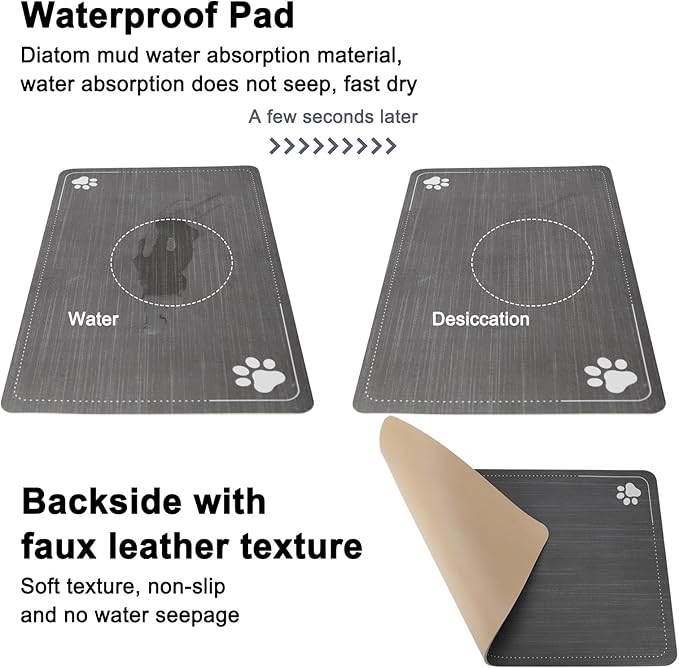 RIZZARI Automatic Pet Water Dispenser: 5L White Cats and Dogs Gravity Feeder - Stainless Steel Bowl - Outdoor Hiking Use