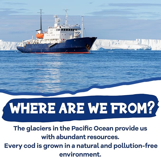 Cod Skin Dog Treats with Duck Dog Snacks High Protein and Omega-3, Natural Dog Chews w/Taurine, 12.5 oz