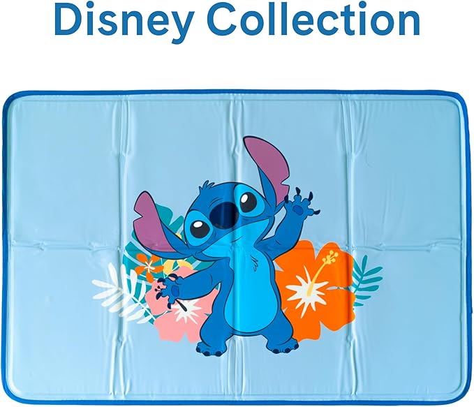 The Green Pet Shop Cool Pet Pad - Extra Large, Disney’s Stitch - Self-Cooling, Pressure Activated Mat for Dogs & Cats from 80+ lbs - Non-Toxic Gel, No Water Needed