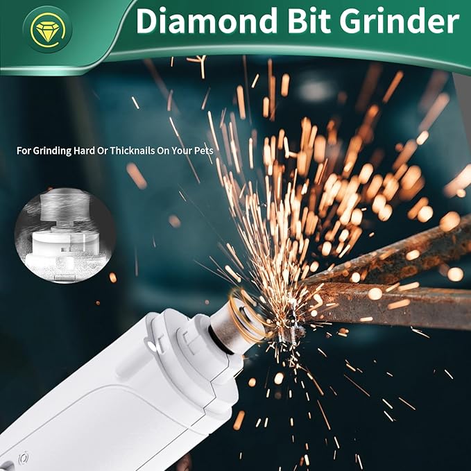 2-in-1 Cat Nail Clippers & Dog Nail Clippers Trimmers for Large Medium Small Dogs Cats Claw Trimmer Quick Sensor and Safety Guard USB Rechargeable with 2 LED Lights Dogs Nail Trimmer