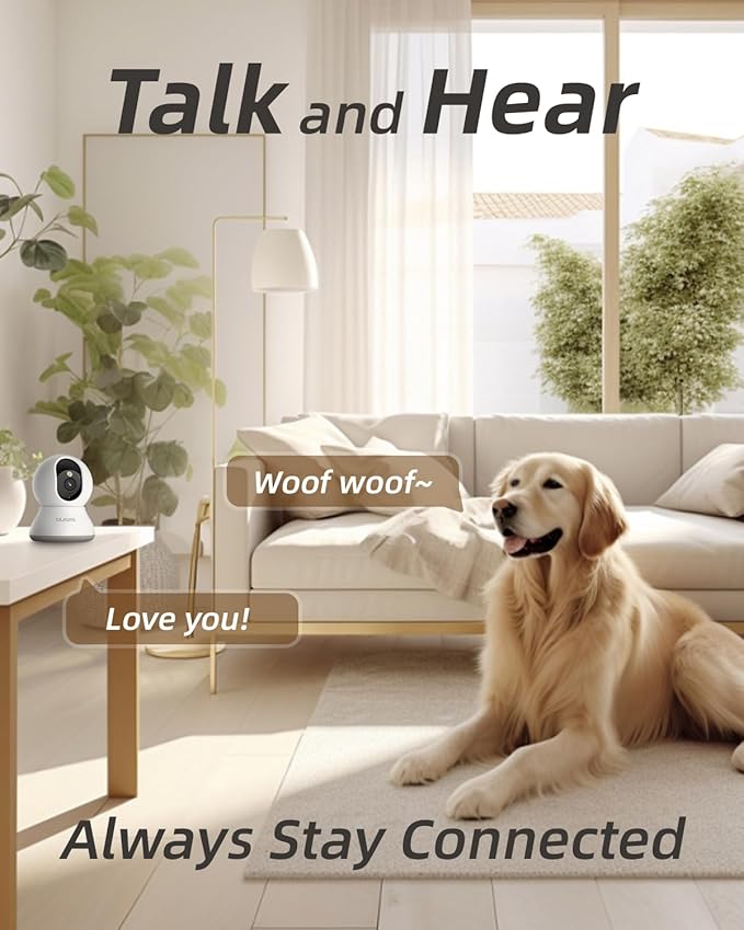 blurams Pet Camera 2K, Dog Camera with Phone App, 360° PTZ Indoor Cameras for Home Security Indoor, Color Night Vision, 2-Way Talk, Motion Detection&Tracking, Cloud&SD(2.4GHz Only)