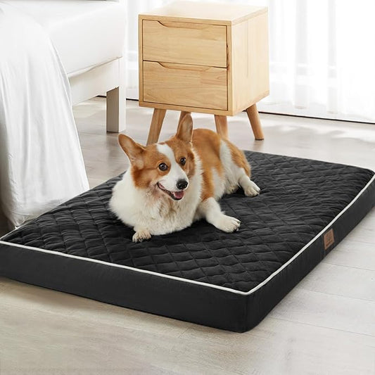 WNPETHOME Orthopedic XL Dog Beds Large Sized Dog, Waterproof Extra Large Dogs Bed with Removable Washable Cover, Multi-Needle Quilting Dogs Crate Bed