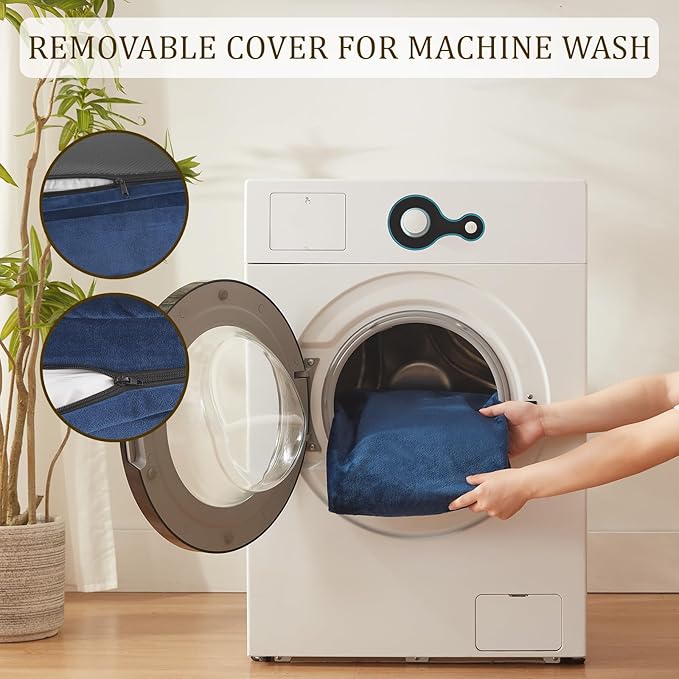 Bedfolks Orthopedic Dog Bed, Waterproof Dog Sofa Bed for Extra Large Dogs, Egg Foam Pet Couch Bed with Removable Washable Cover and Nonslip Bottom, Navy Blue