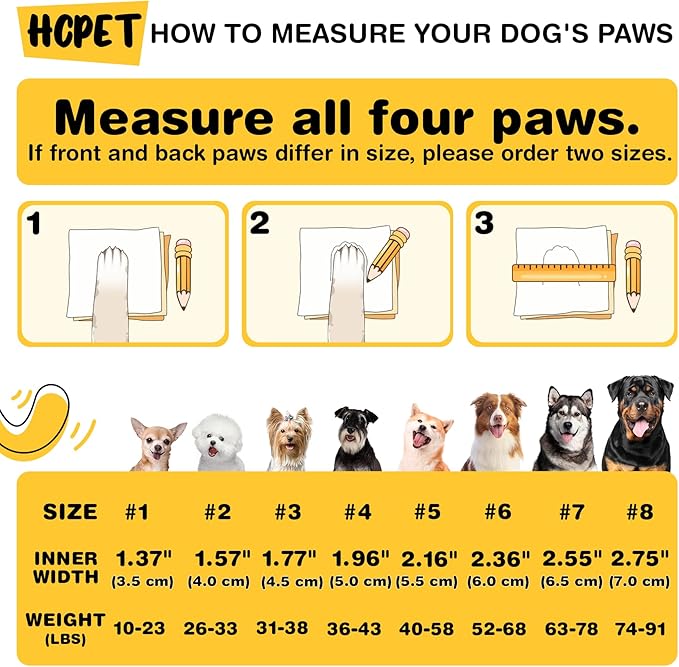 Hcpet Dog Shoes for Large Dogs, Waterproof Dog Booties for Small Medium Dogs, Anti-Slip Dog Boots & Paw Protectors for Hot Pavement Winter Snow Hiking with Reflective Straps Khaki Size 2