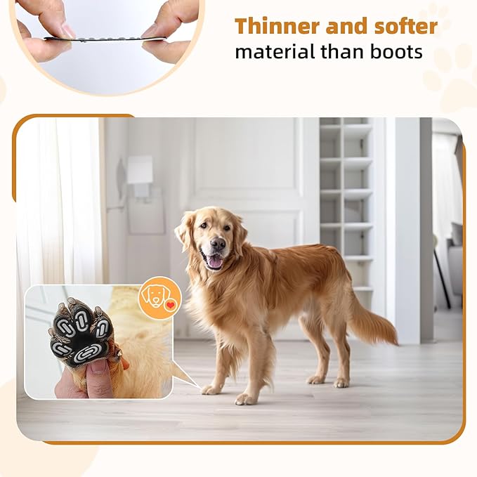 Anti-Slip Dog Paw Protector Pads for Senior Dogs, Dog Paw Adhesive Pads on Hardwood Floor,Senior Pets Essentials with Strong Traction,Puppy Grippers,12 Sets 48 pc M