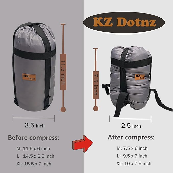 Camping Dog Sleeping Bag, Waterproof Warm Pet Bed Cave, Packable Washable Dog Bed Mat with Compression Bag