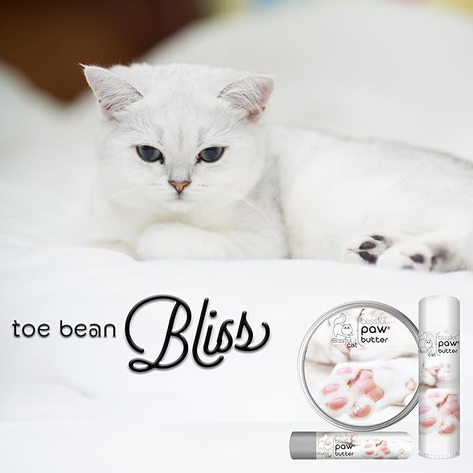The Blissful Cat Paw Butter, Moisturizer for Dry Paw Pads, Softens and Protects Rough Feet, Versatile, Lick-Safe Balm, 0.15 oz.