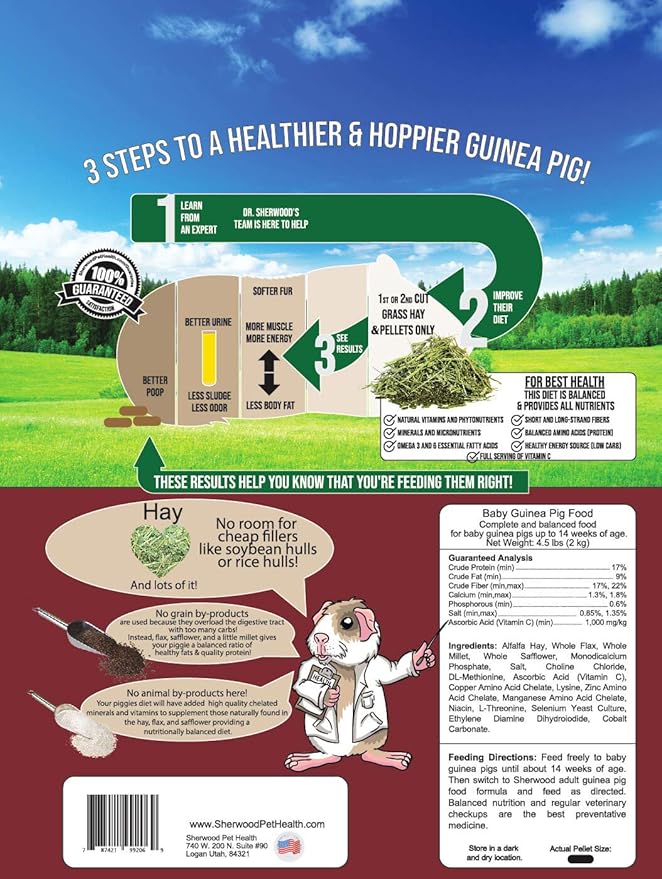 Sherwood Pet Health Baby Guinea Pig Food -4.5 lb.