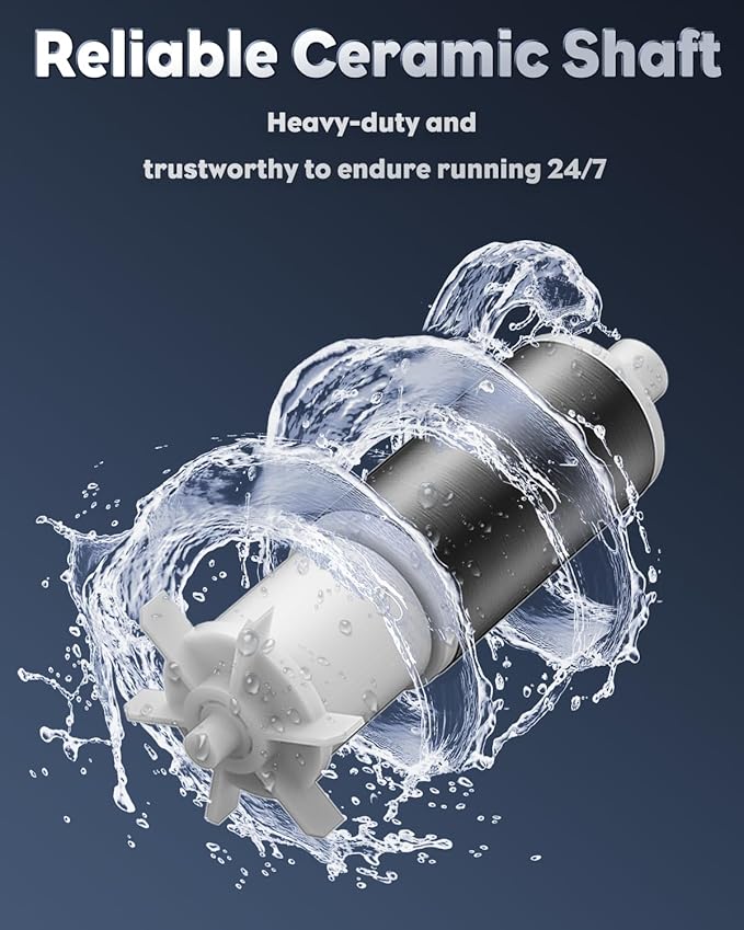 Pawfly Internal Aquarium Filter for 50-120 Gallon Fish Tanks Adjustable Fish Tank Filter with 550 GPH Powerful Water Pump Ultra Quiet Submersible Filter for Freshwater Saltwater Pond Filtration