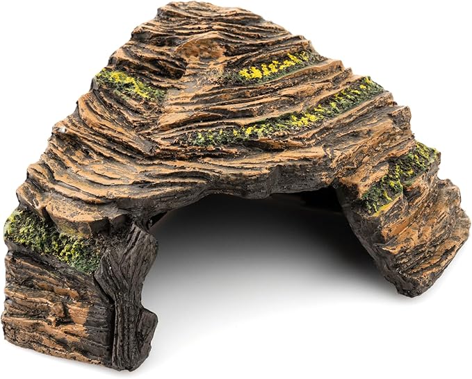 Reptile Hide Cave - Naturalistic Terrarium Décor for Reptiles and Amphibians, Safe & Comfortable Hideout
