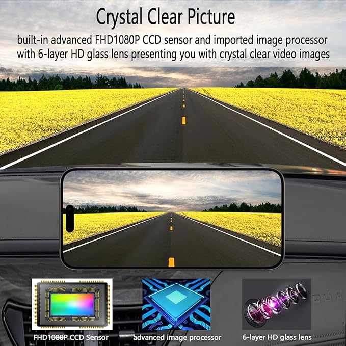 Wireless Backup Camera, Ultra Strong Signal Crystal Clear Picture Magnetic Rechargeable Rear View Reverse Back up Camera for Hitching Gooseneck Horse Boat Travel Trailer Truck Camper RV Pickup Van