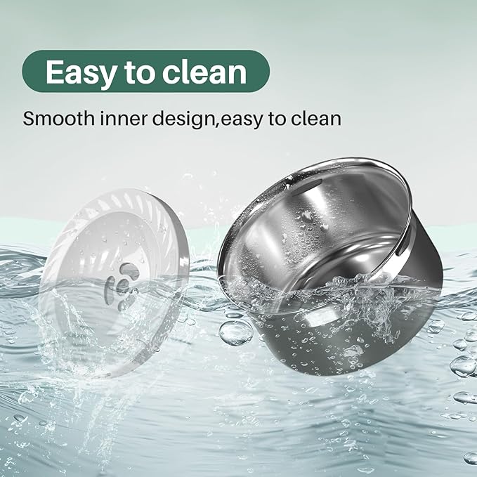 Gardner Pet Dog Bowls 1 Gallon (3.85L) Stainless Steel No Spill Dog Water Bowl, Slow Water Feeder Metal Bowls, Spill Proof Water Dispenser for Large Dogs, Promotes Healthy Hydration(Black)