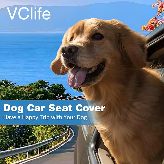 VClife Dog Bed for Car Backseat Anti Slip Pet Travel Bed, Soft Furry Cat Pet Bed Mat Washable Seat Cover for Car, Floor, Sofa, Portable Blanket, Custom Fit for Backseat Extender (Dark Gray, 51"×23.6")