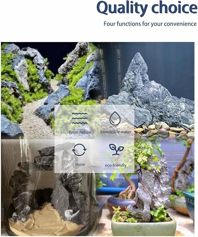 Seiryu Stone Natural Stone Rocks Fish Tank Decor Rocks for Aquariums Landscaping Model Tank Decoration Aquarium Miniature -20Lb (2-8 inch)