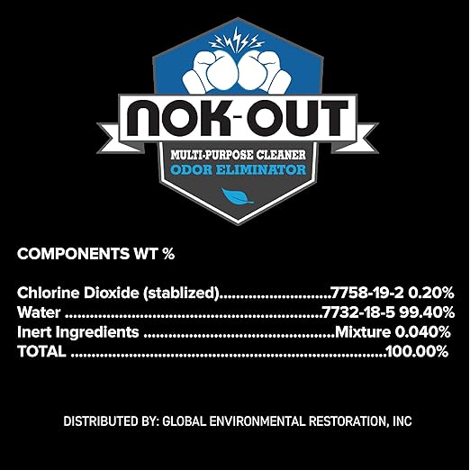 NOK OUT Odor Remover, Pet Deodorizer and Cleaning Spray, Made in the USA, 1 Gallon, 2-Pack